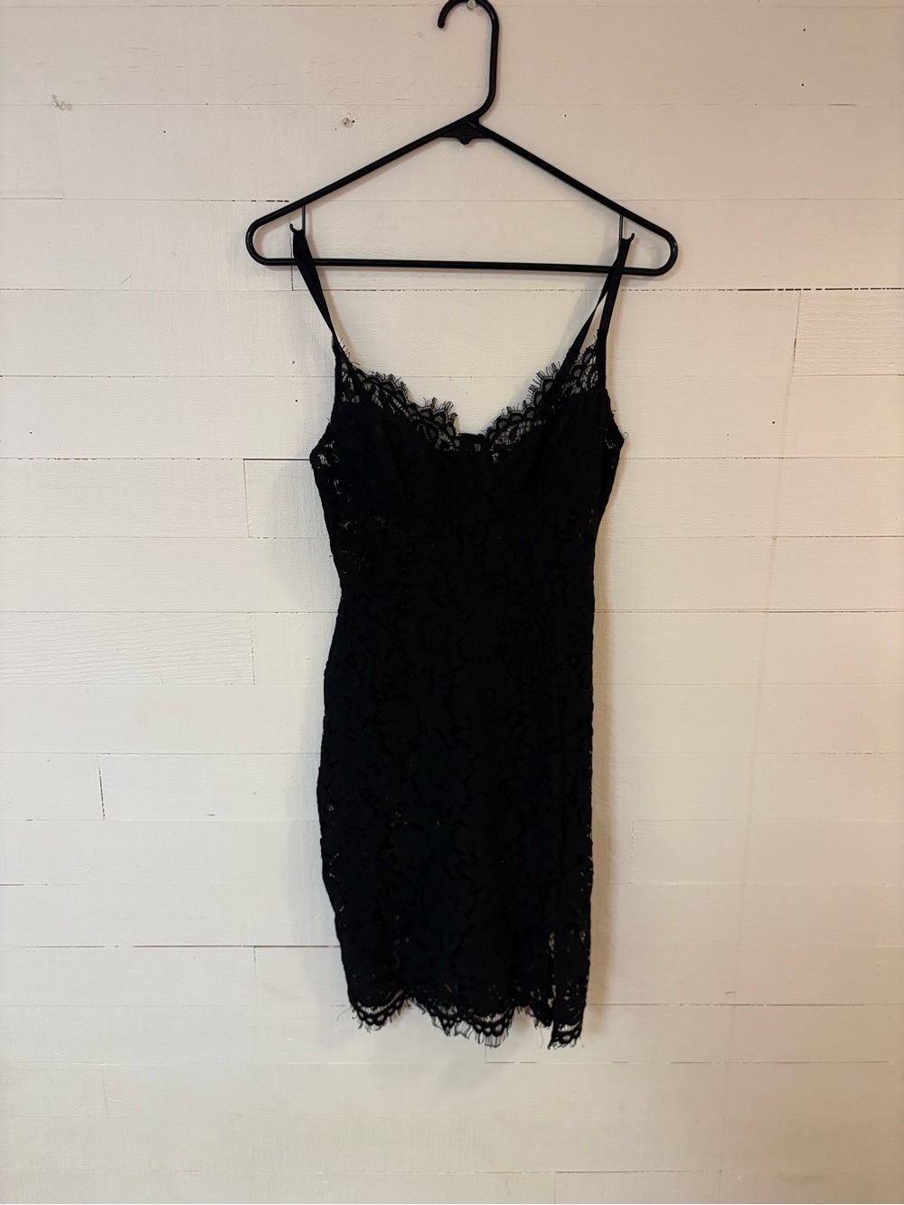 Fashion Nova Black Floral Lace Bodycon Mini Dress Size Small